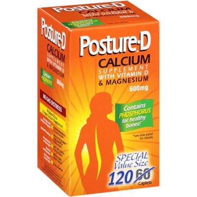 International Vitamin Corporation Posture-d Calcium with Vitamin D & Magnesium 600 Mg, 120 Caplets