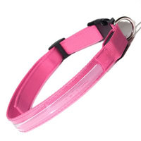 Oxgord PTCL-02-LG-PK Large, New Style Pet LED Collar - Pink