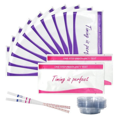 bornty 50 Ovulation Test Strips and 20 Pregnancy Test Strips With 70 Urine Cup and 1 Testing Card, (50 LH + 20 HCG)