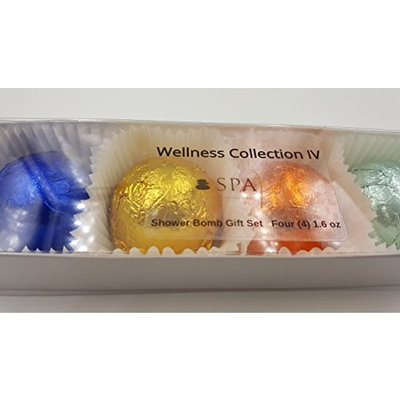 Wellness Collection IV Aromatherapy Fizzing Shower Bombs by Spa Pure Naturals