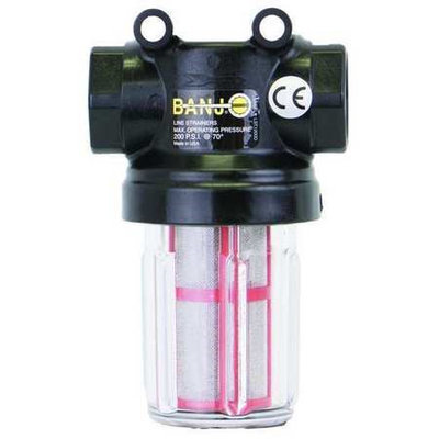 BANJO LSTM075-80C T-Line Strainer,3/4 In,177 Microns, Poly