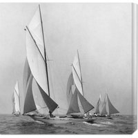 Edwin Levick 'Sailboats Sailing Downwind, 1920' Stretched Canvas Art