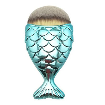 Xiaosan Makeup Brush, Fish Scale Makeup Brush Fishtail Bottom Brush Powder Blush Makeup Cosmetic Brush