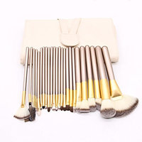 UINO 24pcs Premium Professional Makeup Brushes Premium Makeup Brush Set Synthetic Kabuki Cosmetics Foundation Blending Blush Eyeliner Face Powder Brush Makeup Brush Kit