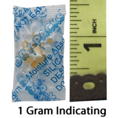 Dry Packs 1 Gram Indicating Silica Gel Packet-pack of 300