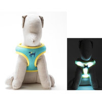 Dog-e-glow Light Up LED Dog Harness - Patented Light Up Comfort Harness for Puppies and Dogs - by Dog e Glow (Green, medium 19