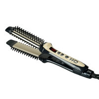 MHU Professional Hot Brush & Hair Curler & Hair Straightener 3 in 1 and Dual Voltage1.25 Inch Ceramic Curling Wand Iron