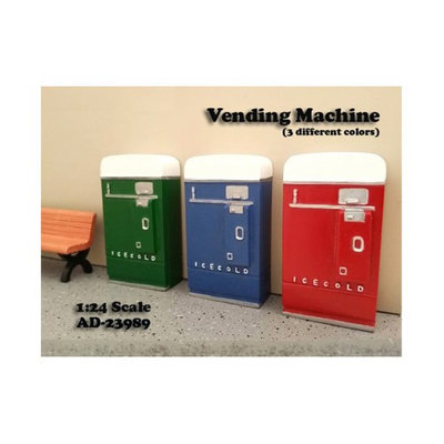 American Diorama 23989B 1 Piece Vending Machine Accessory Diorama Blue for 1-24 Scale Models