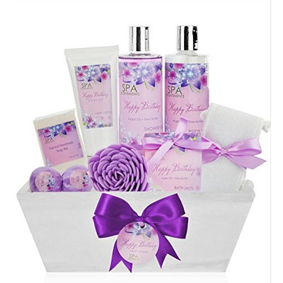 Birthday Gift Basket Spa Kit - Spa Basket Bath & Body Birthday Basket Gift Set is the #1 Women Birthday Gift for Wife, Mom & Friends! Spa Gift Basket is Best Birthday Gift Idea for Women!