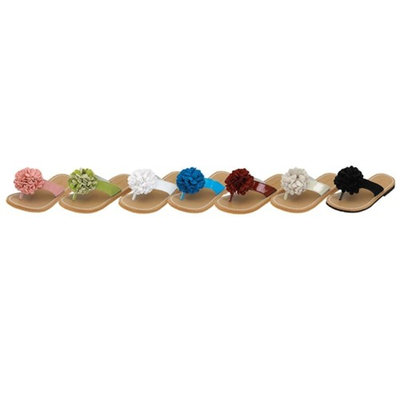 Toddler Girls Pom Pom Flip Flop Flat Sandal Shoes Size 7-4