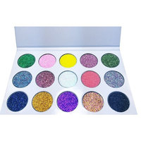 Authentic MC Ultra Pigmented Glitter Eyeshadow Palette Green, Pink, Gold, Yellow, White , Purple and Black Glitter Valentine's Birthday Gift