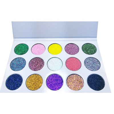 Authentic MC Ultra Pigmented Glitter Eyeshadow Palette Green, Pink, Gold, Yellow, White , Purple and Black Glitter Valentine's Birthday Gift