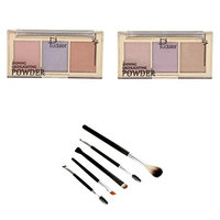 D DOLITY Makeup Facial Concealer Powder Palette Eye Shadow Palette 6 Color with Makeup Brush Set Eyelash Foundation Eyebrow Brushes Set
