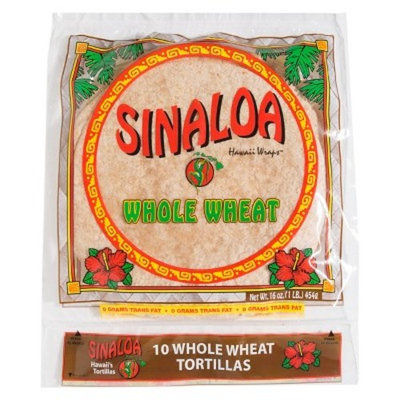 Sinaloa Hawaii Wraps Whole Wheat Tortillas 16 oz