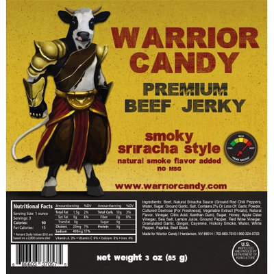 Warrior Candy Premium Beef Jerky Sriracha