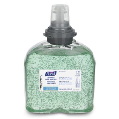 Hand Sanitizer with Aloe Purell Advanced 1200 mL Alcohol (Ethyl) Gel Dispenser Refill Bottle Case of 4 - 6 Pack