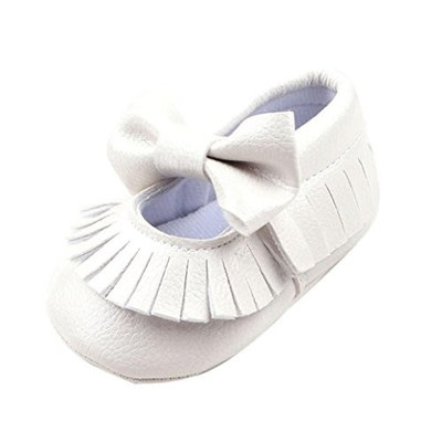 Fulltime(TM) Baby Girls Crib Bowknot Shoes Toddler Prewalker Shoes