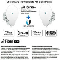 Ubiquiti Networks Ubiquiti AF24HD KIT 2 End Points air Fiber 24HD AF-24HD 24GHz 20km Wrls Backhaul