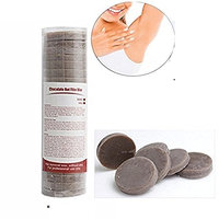 Miss Flora Chocolate Natural Solid No Strip Depilatory Hot Film Hard Wax, Full-Body Hard Wax for Men and Women (500g)