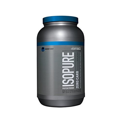Isopure Zero Carb Protein Powder, 100% Whey Protein Isolate, Flavor: Creamy Vanilla, 3 Pounds (Packaging May Vary)