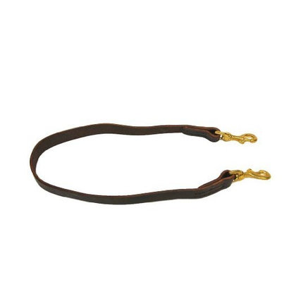 Dean and Tyler Double Snap Stitched Dog Leash, Brown 6-Feet by 3/4-Inch with Solid Brass Snaps.
