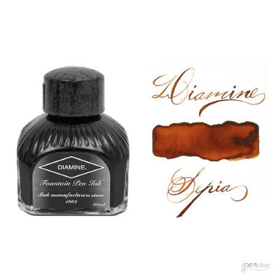 Diamine 80 ml Bottle Fountain Pen Ink, Sepia