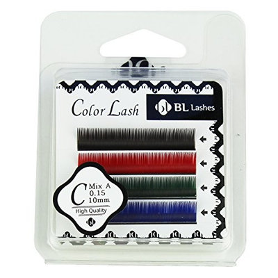 BL Lashes Color Lash C Mix A 0.15 Thickness 10mm Length 4 Lines