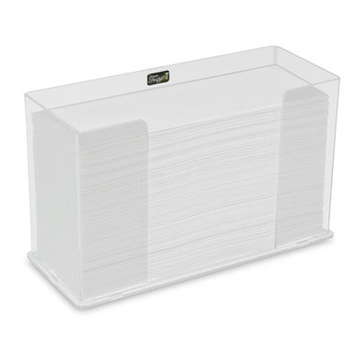 TrippNT 52916 Counter Top Clear Acrylic Fold/Multifold Paper Towel Dispenser, 11 1/4 x 6 5/8 x 4 5/8 inches WHD