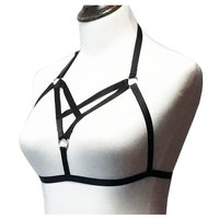 Black?Jelinda Women Harness Bralette Cupless Cage Bra Sexy Lingerie