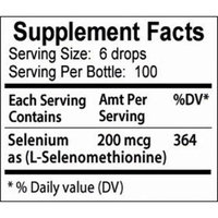 Go Nutrients Selenium 200mcg Supplement - Yeast Free Liquid Drops - Helps Support Thyroid Health, Fight Free Radicals & Boost Immune System - 1 oz Bottle