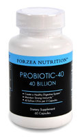 Forzea Nutrition Forzea Probiotic-40 40 Billion CFUs, Multiple Strains of Probiotics, - 60 Capsules
