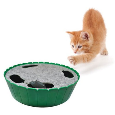 Purrfect Feline-Premium Interactive Cat Toy, Burrow Mouse, Hide & Seek Game, Twitch & Flee, Electronic Exerciser, Teaser, Safe, Quiet Track Technology, Active Healthy Lifestyle for Cats