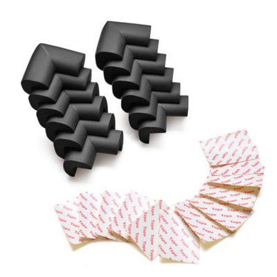 12PCS Corners Safe Corner Cushion for Child Safety Furniture Safety Bumper Brown