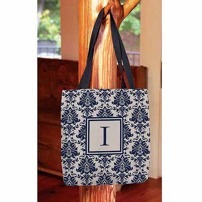 Thumbprintz - Damask Monogram Tote Bag