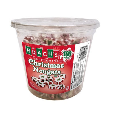 Brach's Christmas Nougats Candy, Peppermint, 100 Count