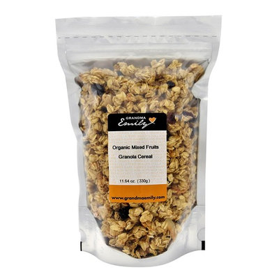 Grandma Emily Organic Mixed Fruits Granola Cereal Made With Organic Raisins Blueberries and Cranberries 11.64 oz (4 Pack)