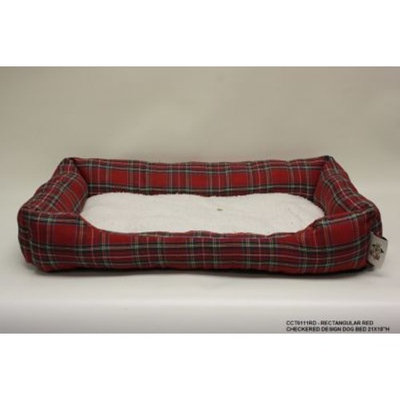 DestiDesign Rectangle Checkered Dog Bed