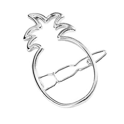 Freedi Women Cute Pineapple Hair Clips Pin Creative Hair Accessories for Girl Fashion Silver