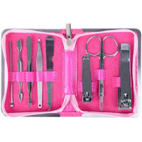 SHANY 8 in 1 Stainless Steel Chic Manicure/Pedicure Kit with Black Case, 8 pc
