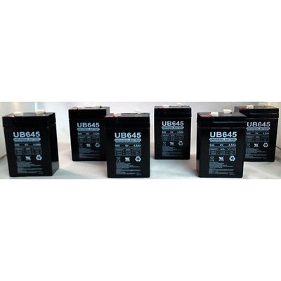 6 Volt 4.5 Ah New Battery for Hubbell 0120255 or Dual-Lite 12-255 - 6 Pack