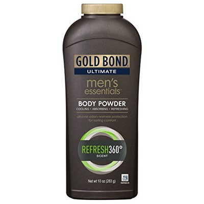 Gold Bond Ultimate Men's Essentials Body Powder Refresh 360 Scent 10oz Each
