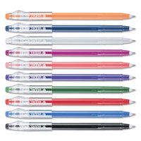 Pilot FriXion ColorSticks Erasable Gel Ink Pens, Assorted, 0.7mm, 10/Pack