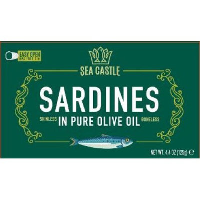 Sea Castle Sardines, in Olive Oil, 4.375 Oz