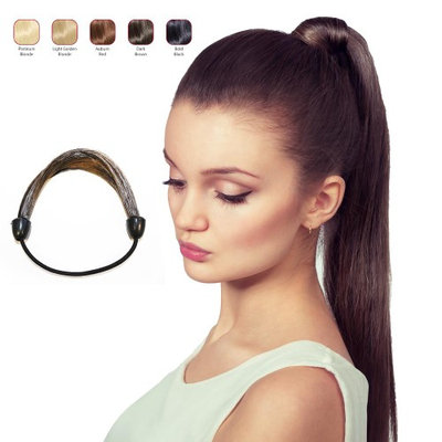 Buy 2 Hollywood Hair Elastic Hair Tie and get 1 braided Alice Band - Dark Brown (Pack of 3)