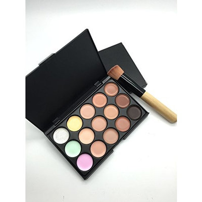 15 Color Concealer Camouflage Cosmetic Palette Set Makeup Salon with Free Brush