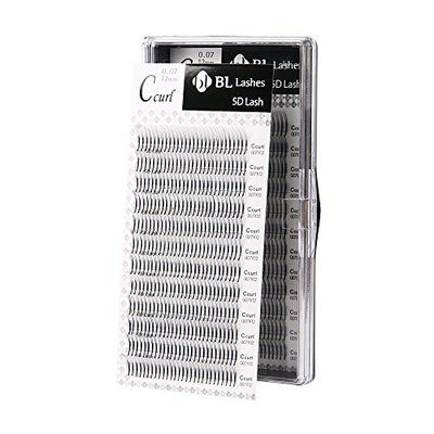 Eyelash Extension BL Lash 5D Volume Lash C Curl Thickness 0.07mm (0.07X9mm)