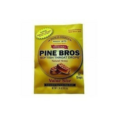Pine Bros. Softish Throat Drops Value Size, Natural Honey, 32 Count