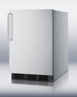 SUMMIT ADA compliant built-in undercounter refrigerator with automatic defrost and stainless steel exterior