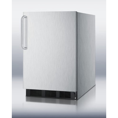 SUMMIT ADA compliant built-in undercounter refrigerator with automatic defrost and stainless steel exterior