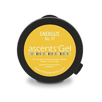 Ascents Energize No. 17 Clinical Aromatherapy Essential Oil Refill Gel Cartridge (for Ascents Diffuser); Aromatherapy for Natural Energy & Mood Boost; Hypoallergenic; Freshens Air 30+ Days; 600 Sq Ft